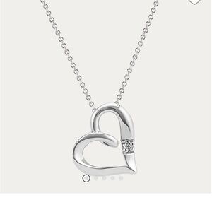Shane Co Emery Diamond Heart Necklace